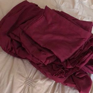Queen Maroon Sheet set